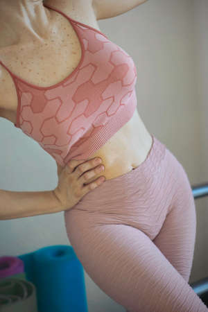 female fitness on sportswearの写真素材