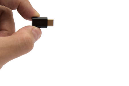 Micro USB to USB-C adapterの写真素材