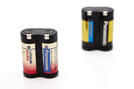 MEXICO CITY, MEXICO - JULY 20 2021: 2CR5 lithium battery for analog cameraのeditorial素材