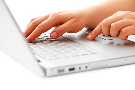 hands on keyboardの写真素材