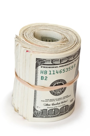 hundred dollar billsの写真素材