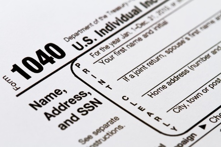 1040 tax form の写真素材