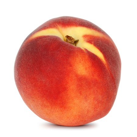 peach on white backgroundの写真素材