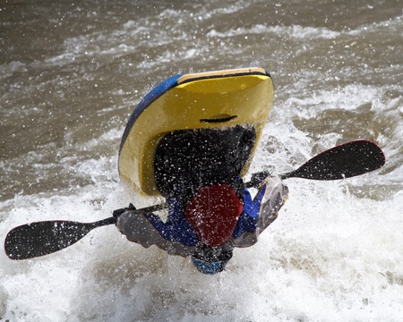 man in kayak, freestyle competition のeditorial素材