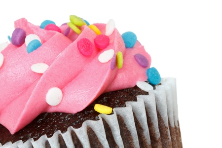 cupcake over white background with text space の写真素材