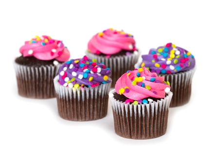 cupcakes over white backgroundの写真素材