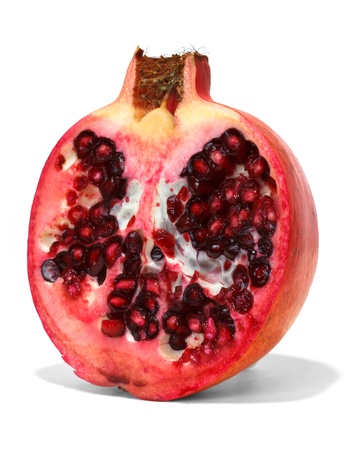 pomegranate over white backgroundの写真素材