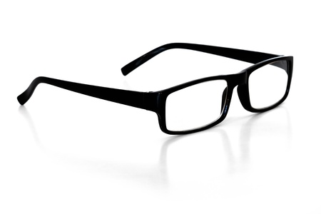 reading glasses over white backgroundの写真素材