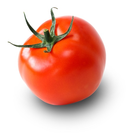 tomato over white background の写真素材