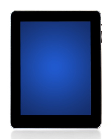 digital tablet over white backgroundの写真素材