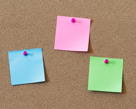 notes on cork boardの写真素材