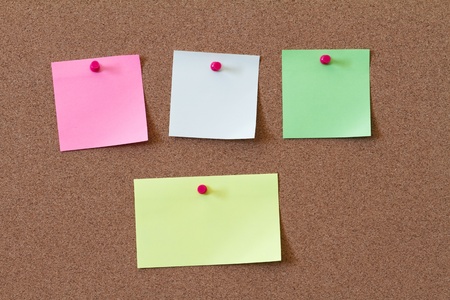 notes on cork boardの写真素材
