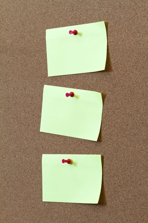notes on cork boardの写真素材