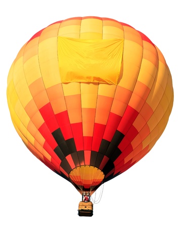 colorful hot air balloon isolated on white backgroundの写真素材