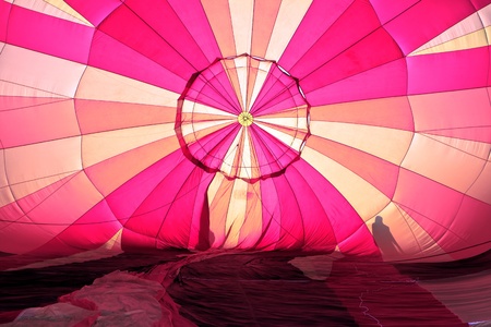 hot air balloon insideの写真素材