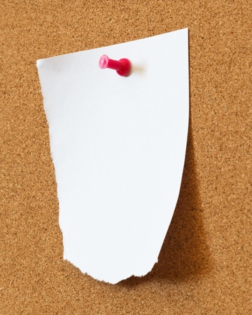 note paper on cork board の写真素材