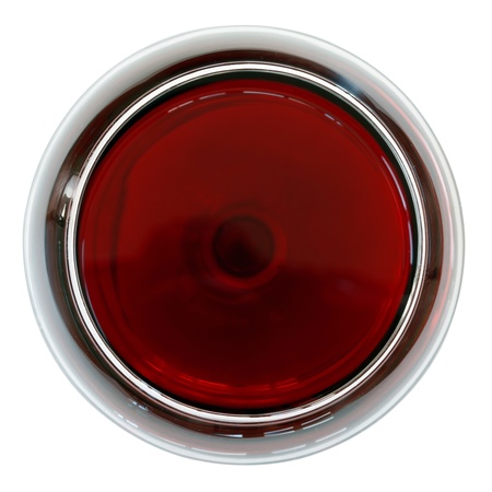 glass of red wine isolated on white background の写真素材