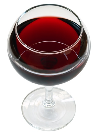 glass of red wine isolated on white background の写真素材