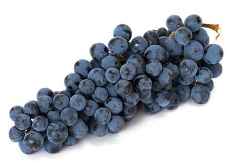fresh grapes over white background の写真素材