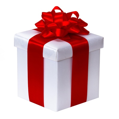 gift box isolated on white background の写真素材