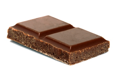 chocolate bars over white backgroundの写真素材