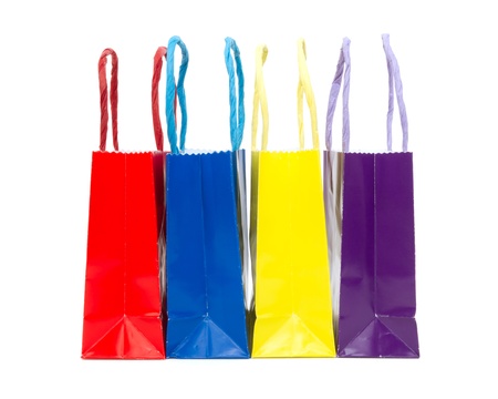 colorful shopping bagsの写真素材