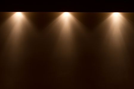 spot lights on the wallの写真素材