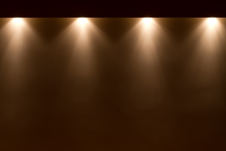 spot lights on the wallの写真素材