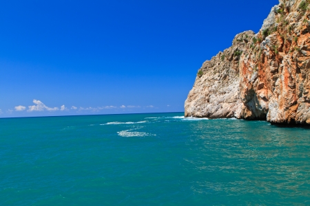 rock formations at seaの写真素材