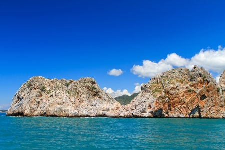 rock formations at seaの写真素材