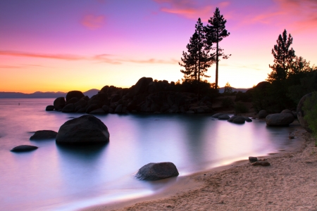 Sand Harbor Beach, Lake Tahoe の写真素材
