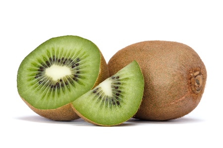 kiwi over white background の写真素材