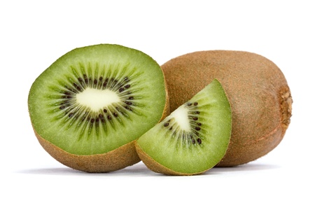 kiwi over white background の写真素材