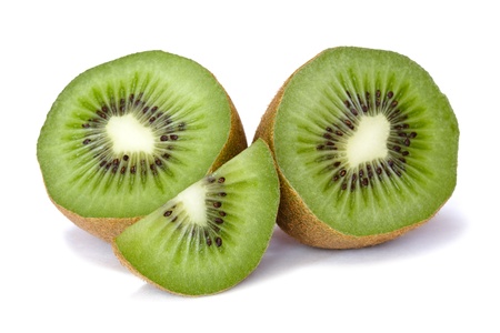 kiwi over white background の写真素材