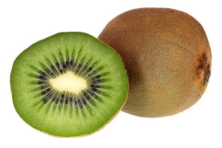 kiwi isolated over white background の写真素材