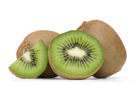 kiwi over white background の写真素材