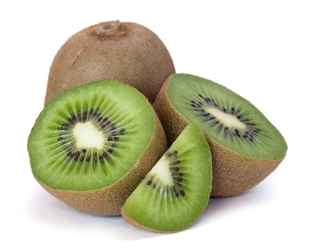 kiwi over white background の写真素材
