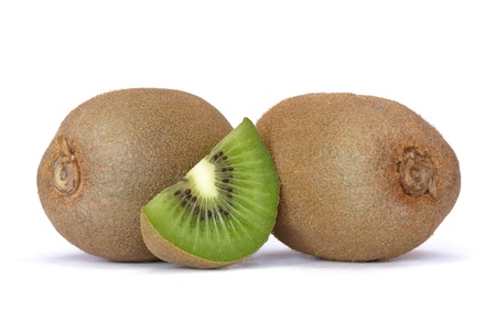 kiwi over white background の写真素材