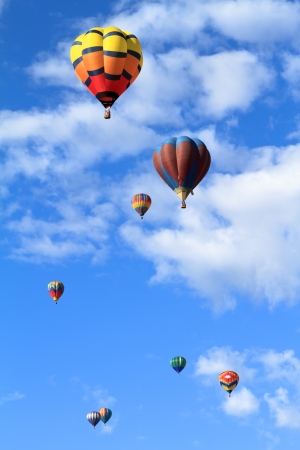 colorful hot air balloonsの写真素材