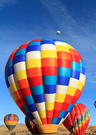 colorful hot air balloonsの写真素材