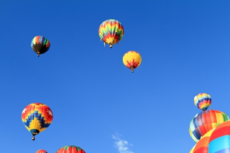 colorful hot air balloonsの写真素材