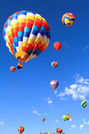 colorful hot air balloonsの写真素材