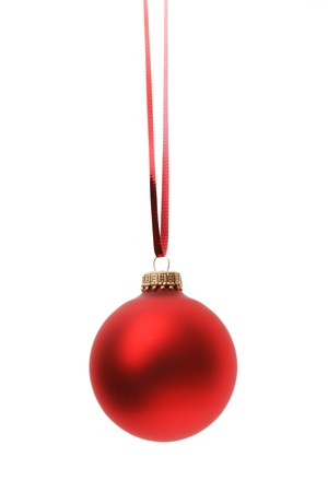 red Christmas ballの写真素材