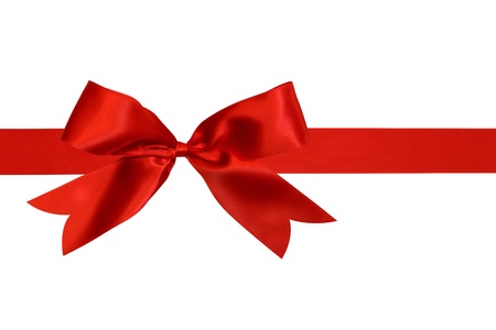 red ribbon and bowの写真素材