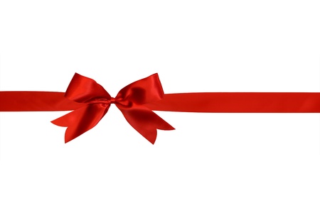 red ribbon and bowの写真素材