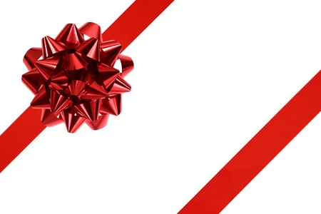 red ribbon and bowの写真素材