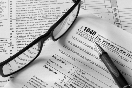 tax documentsの写真素材