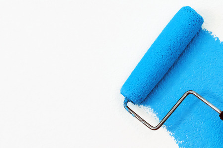 blue paintの写真素材