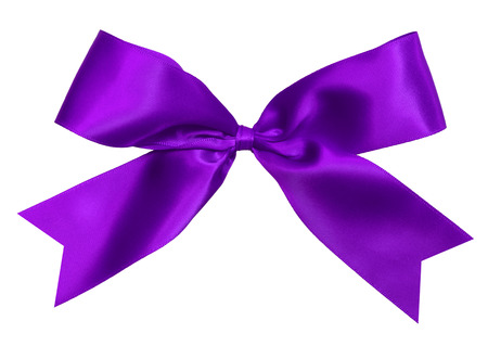 purple bow isolatedの写真素材