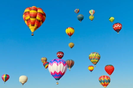 colorful hot air balloonsの写真素材